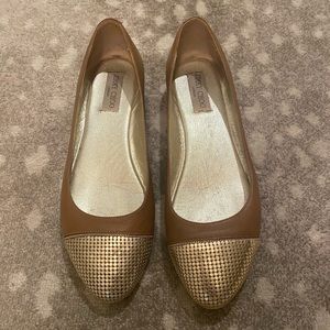 Jimmy choo flats with gold tips